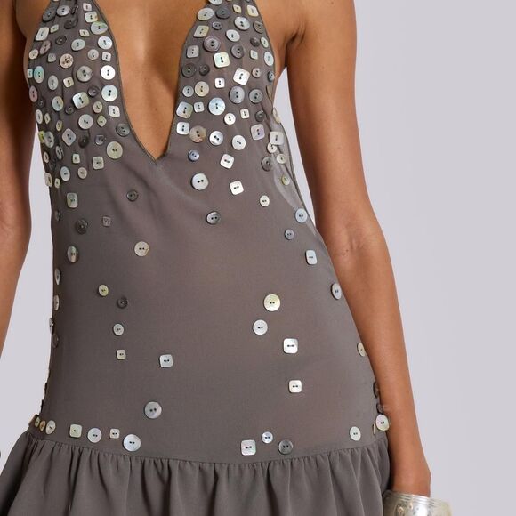 Jaded-london Women's Brown and Khaki Dress - Picture 4 of 6